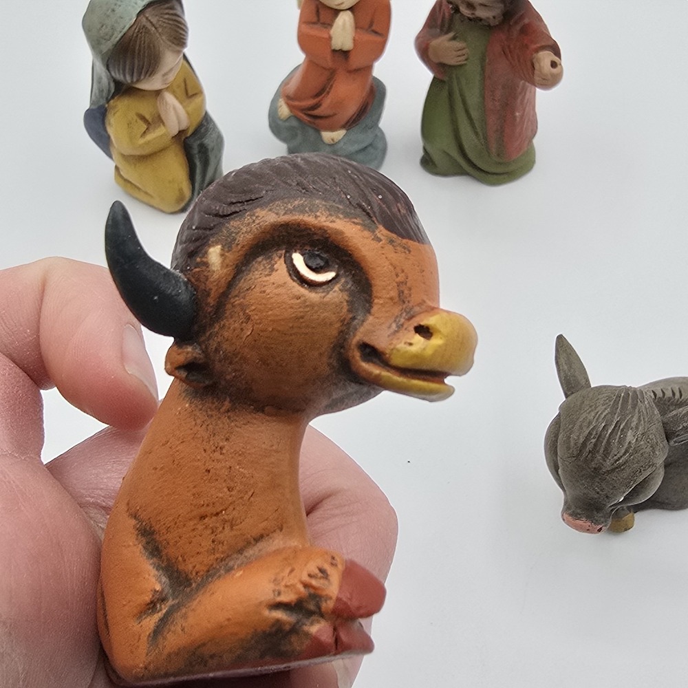 Vtg Nativity Set Ortigas Figures Red Clay Ceramic - Picture 10 of 12